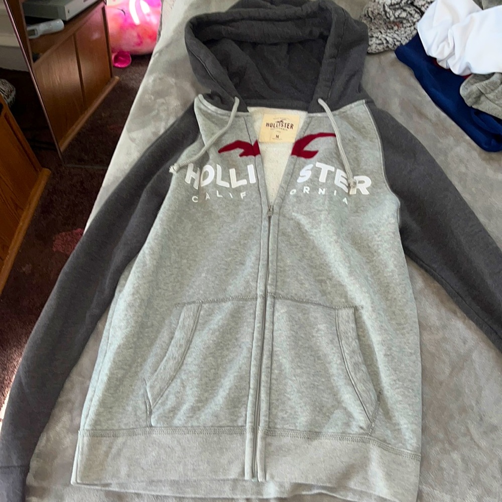Mens hollister hoodie size medium selling for 18$